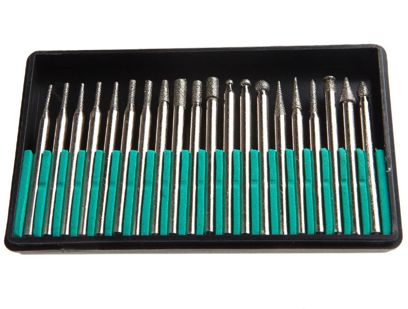 Forney 60238 Diamond Point Set with 1/8" Shank, Assorted, 20-Piece