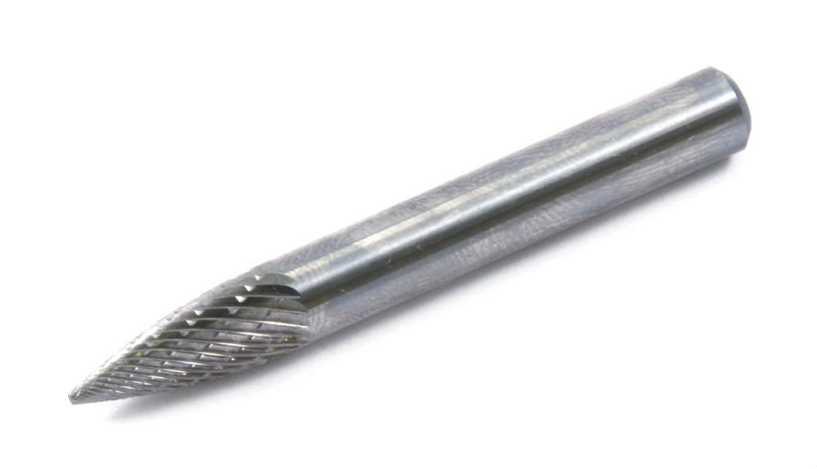 Forney 60126 Tungsten Carbide Burr with 1/4" Shank, 1/4" Tree Pointed, SG-1