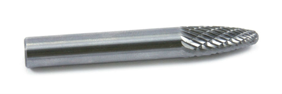 Forney 60124 Tungsten Carbide Burr with 1/4" Shank, 1/4" Tree Radius, SF-1