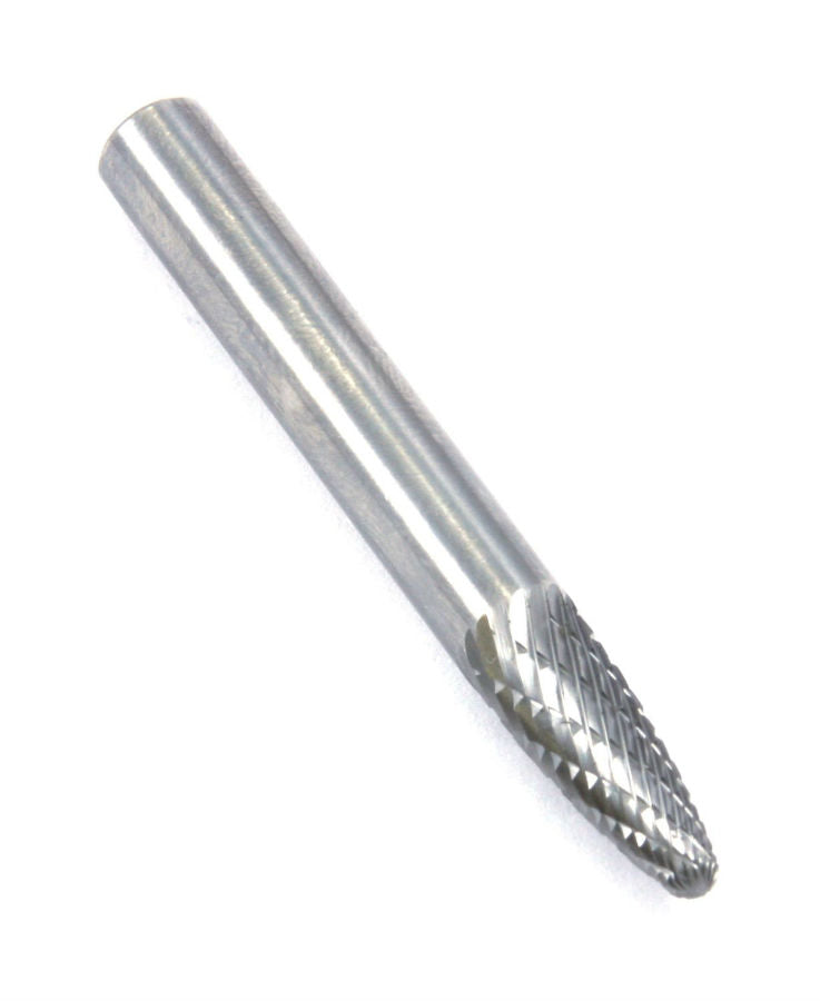 Forney 60124 Tungsten Carbide Burr with 1/4" Shank, 1/4" Tree Radius, SF-1