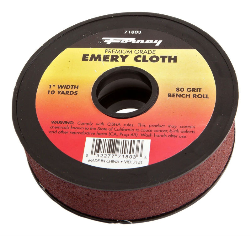 Forney 71803 Premium Grade Emery Cloth, 80 Grit, 1" x 10 Yard