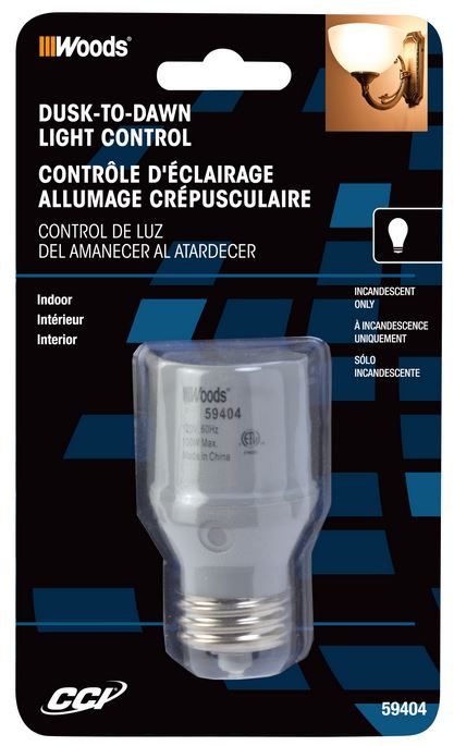 Woods® 59404 Indoor Light Control Socket with Photocell