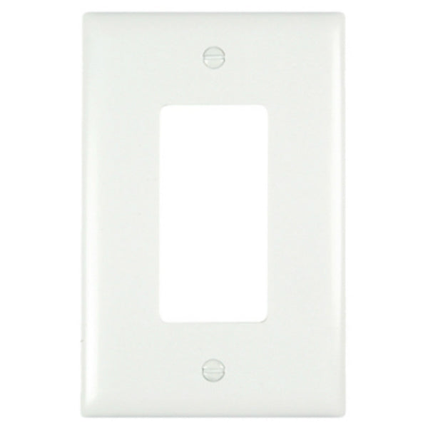 Pass & Seymour® TPJ26W Nylon Wall Plate, 1 Decorator Opening, 1-Gang, White