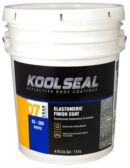 Kool Seal® KS0063300-20 Elastomeric Reflective Roof Coating, 4.75 Gallon, White