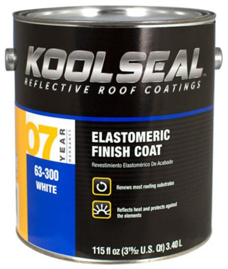 Kool Seal® KS0063300-16 Elastomeric Roof Coating, White, 0.9 Gallon