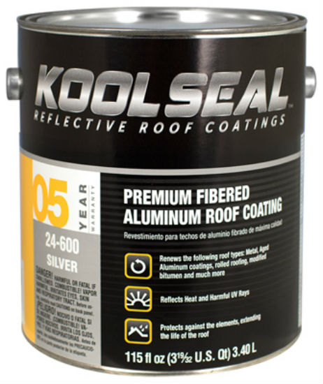 Kool Seal® KS0024600-16 Fibered Aluminum Roof Coating, 1 Gallon