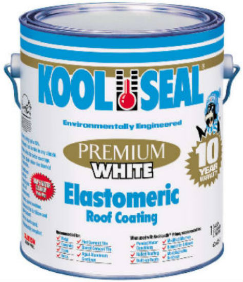 Kool Seal® KS0063600-16 Premium White Elastomeric Roof Coating, 0.9 Gallon