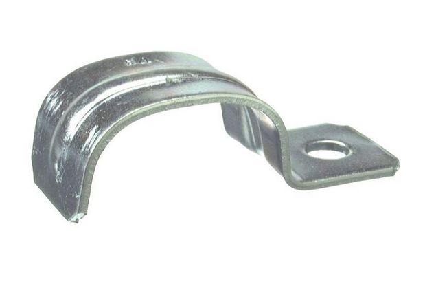 Halex® 26210 One-Hole Steel Cable Strap, Galvanized, #12-2 - #14/2