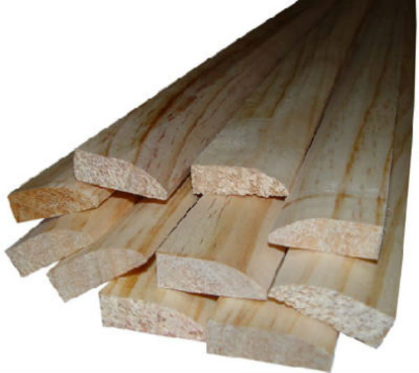 Alexandria 0W846-20084C1 Solid Pine Ranch Stop Moulding, 7/16" x 1-3/8" x 7'