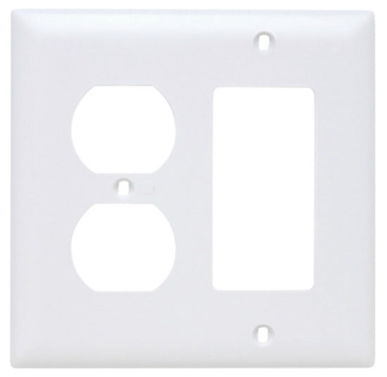 Pass & Seymour® TP826WCC12 Nylon Wall Plate, 2 Gang, White