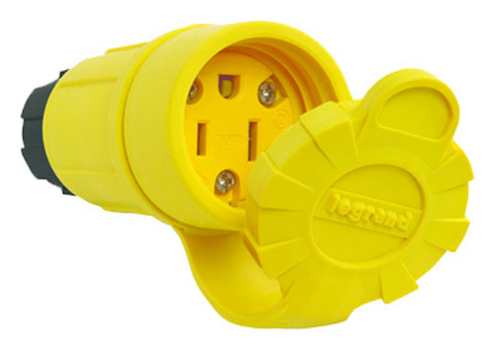 Pass & Seymour® PS15W47CCV3 Watertight Housing Connector, 15A, 125V, Yellow