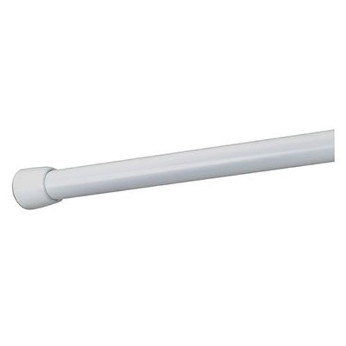 InterDesign 78572 Cameo Shower Curtain Tension Rod, White, 43"-75"