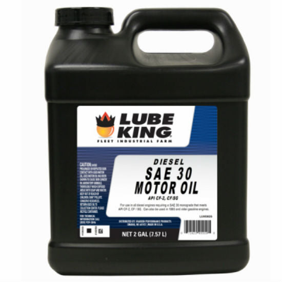 Lube King LU05302G Diesel Motor Oil, SAE 30W, 2 Gallon