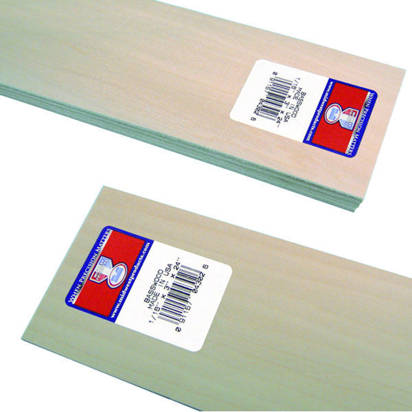 Midwest Products 4302 Basswood Sheet, 1/16" x 3" x 24"
