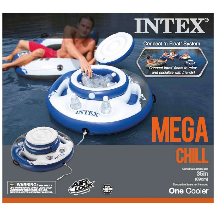 Intex 56822EP Mega Chill Inflatable Floating Cooler, 35"