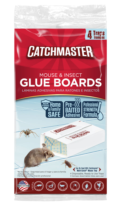 Catchmaster® 1872 Mouse & Insect Glue Boards, 4-Pack