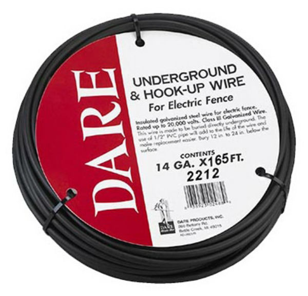 Dare 2212 Underground & Hook-Up Wire for Electric Fence, 14-Gauge x 165'