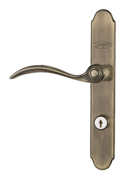 Larson® 20297820 QuickFit™ Keyed Handleset, Antique Brass
