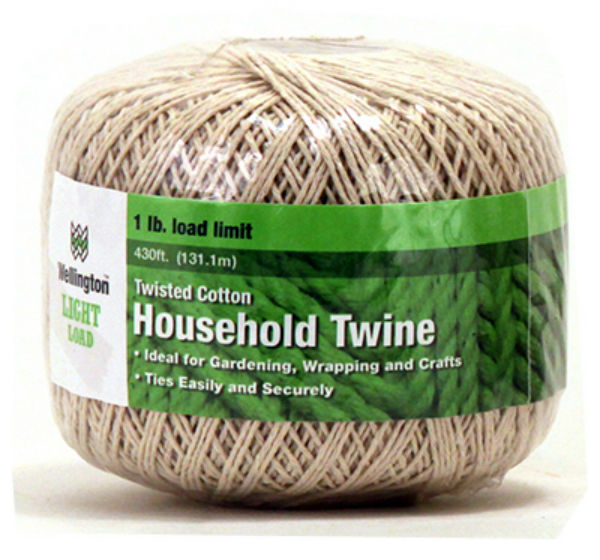 Wellington™ 15661 Twisted Cotton Household Twine, Natural Color, 430'