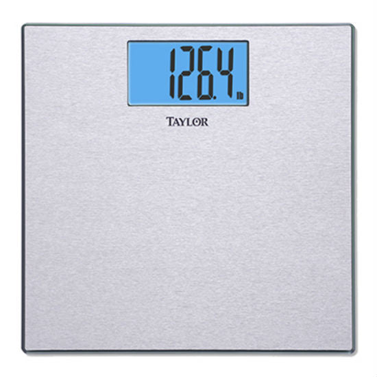 Taylor 74134102 Textured Stainless Steel Finish Digital Scale, 400 Lbs