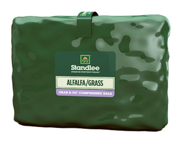 Standlee 1500-20021-0-0 Premium Alfalfa/Grass Grab & Go® Compressed Bale, 50 Lb
