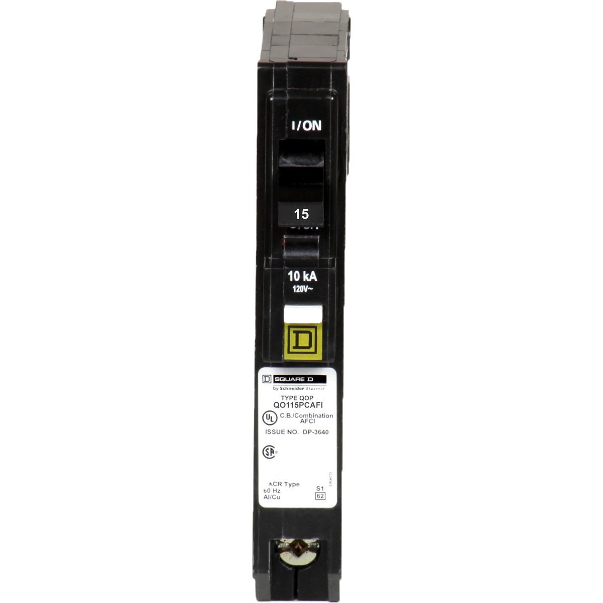 Square-D QO115PCAFIC Single Pole Circuit Breaker, QO, 15A