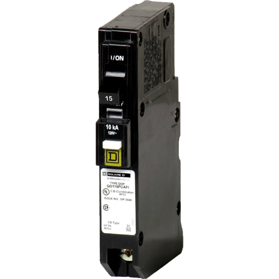 Square-D QO115PCAFIC Single Pole Circuit Breaker, QO, 15A