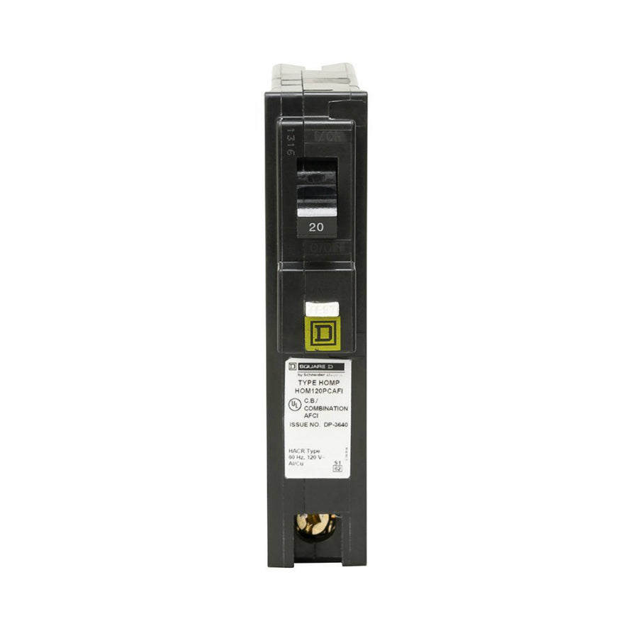 Square-D HOM120PCAFIC Homeline™ Single Pole Circuit Breaker, 20A