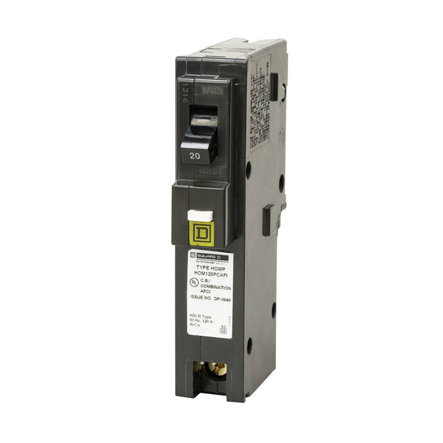 Square-D HOM120PCAFIC Homeline™ Single Pole Circuit Breaker, 20A