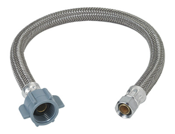 Brass Craft PSB832 Faucet Water Supply Line, 3/8" x 1/2" Iron Pipe x 16"