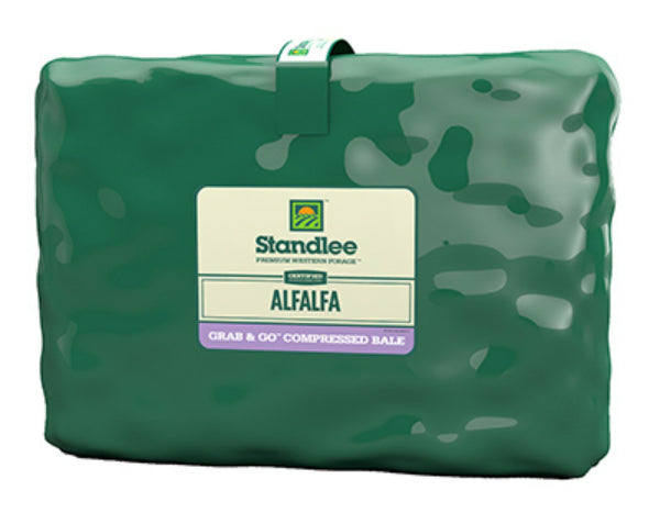 Standlee 1100-20021-0-0 Certified Alfalfa Grab & Go® Compressed Bale, 50 Lb