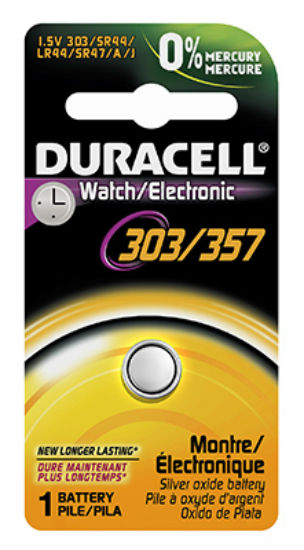 Duracell® 13009 Silver Oxide Watch Battery, 1.5-Volt, #303/357