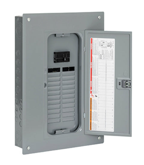 Square-D QO124M100PC Main Breaker Installed Load Center, QO, 100A