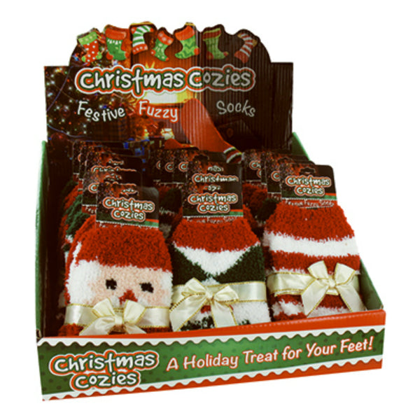 Christmas Cozies X-SOCKS Super Soft Festive Fuzzy Socks, Assorted, 8-Styles