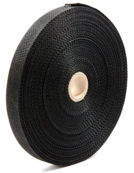 Turf 1020 Bulk-Strap™ Polypropylene Webbing, Black, 200 Lb, 1.5" x 300'
