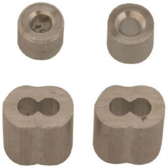 Campbell® B7675404 Wire Rope/Cable Ferrule & Stop, 1/16", Aluminum, 2-Pack
