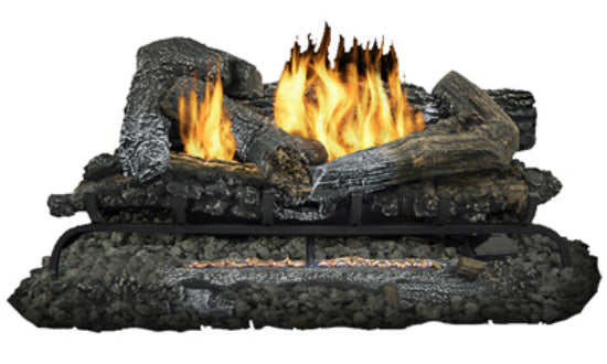 Kozy World GLD2465R Vent Free Fireplace Log Set with Remote, 24", 33000 BTUs