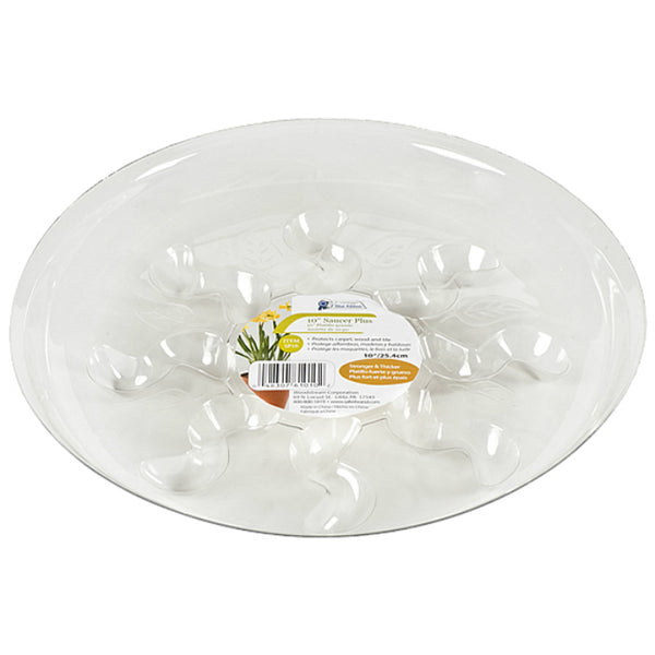 Gardener's Blue Ribbon® SP10VUS Saucer Plus™ Clear Vinyl Plant Saucer, 10"