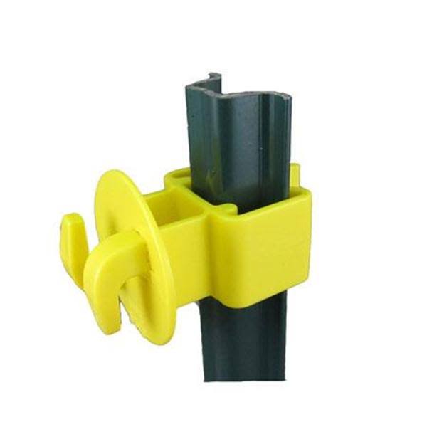 Dare SNUG-LGU-25 Garden Electric Fence U-Post Insulator, Yellow, 25-Pack