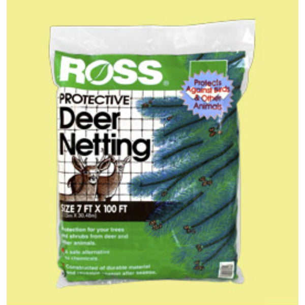 Ross® 15464 Deer Netting, 1" Square Black Mesh, 7' x 100'