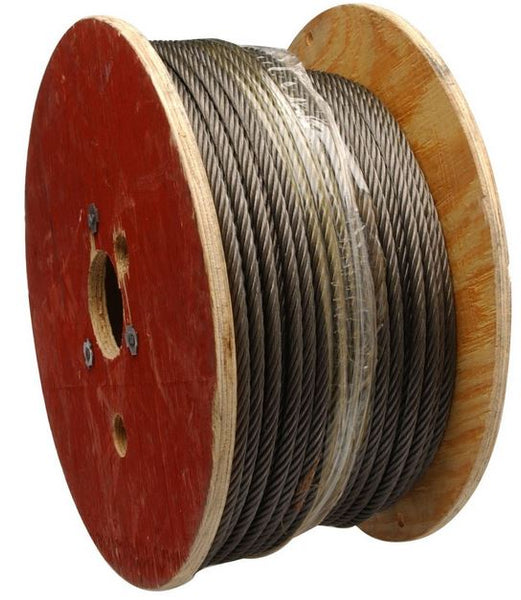 Campbell® 7008027 Fiber Core Wire Rope, Rust Prohibitive, 6x19, 1040 Lb, 1/4"x500'
