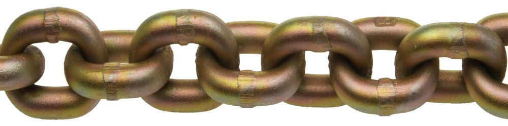 Campbell® T0510426 Grade 70 Transport Chain, Yellow Chromate, 3150 Lb, 1/4", 65'