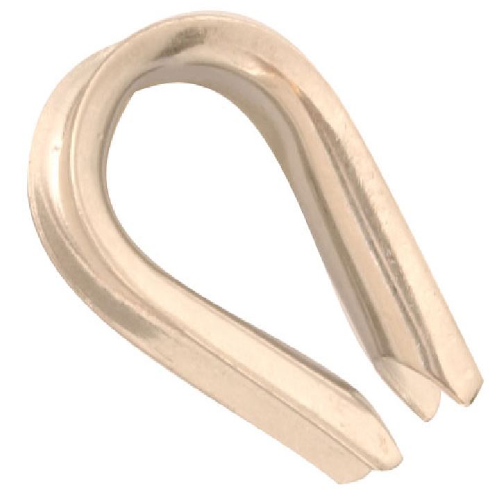 Campbell® T7637502 Light-Duty Wire Rope Thimble, Stainless Steel, 1/16" - 1/8"