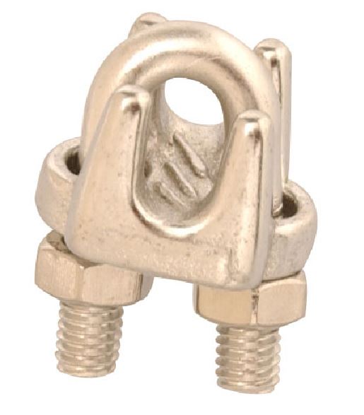 Campbell® T7633002 Cast Stainless Steel Wire Rope Clip, Polished, 1/8"