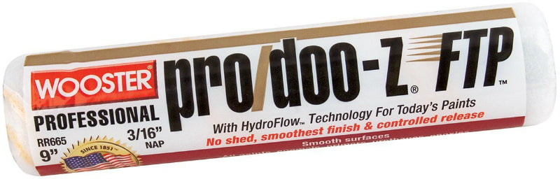 Wooster® RR665-9 Pro/Doo-Z® FTP™ Roller Cover, 3/16" Nap, 9"