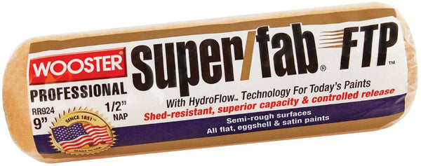 Wooster® RR924-9  Super/Fab® FTP™ Roller Cover, 1/2" Nap, 9"