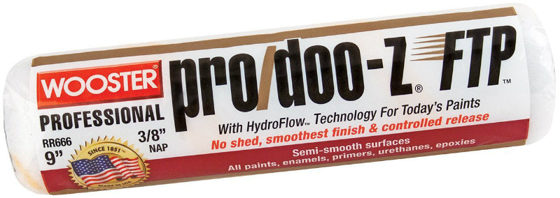 Wooster® RR666-9 Pro/Doo-Z® FTP™ Roller Cover, 3/8" Nap, 9"