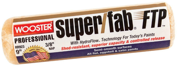 Wooster® RR923-9 Super/Fab® FTP™ Roller Cover, 3/8" Nap, 9"