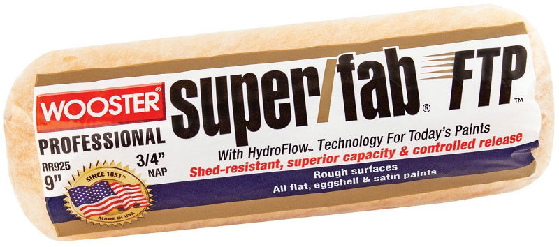 Wooster® RR925-9 Super/Fab® FTP™ Roller Cover, 3/4" Nap, 9"