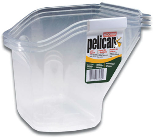 Wooster® 8629 Pelican® Hand-Held Pail Liners, 1 Qt, 3-Pack